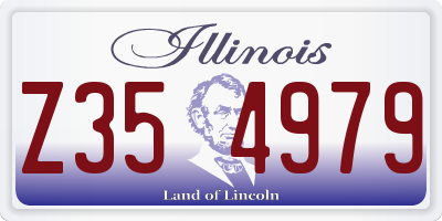 IL license plate Z354979