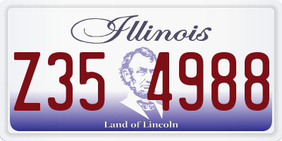 IL license plate Z354988