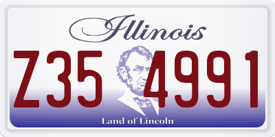 IL license plate Z354991