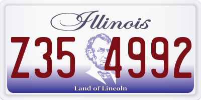 IL license plate Z354992