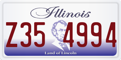 IL license plate Z354994