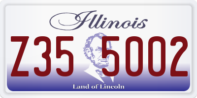 IL license plate Z355002
