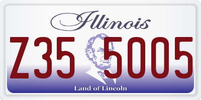 IL license plate Z355005
