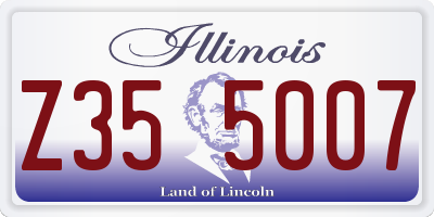 IL license plate Z355007