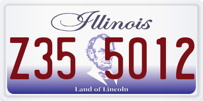 IL license plate Z355012