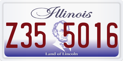 IL license plate Z355016