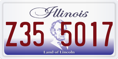 IL license plate Z355017
