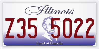 IL license plate Z355022
