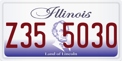IL license plate Z355030