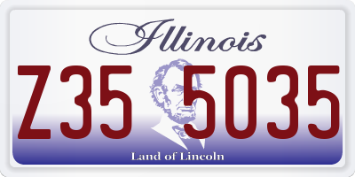 IL license plate Z355035