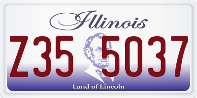 IL license plate Z355037