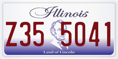 IL license plate Z355041