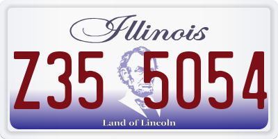 IL license plate Z355054