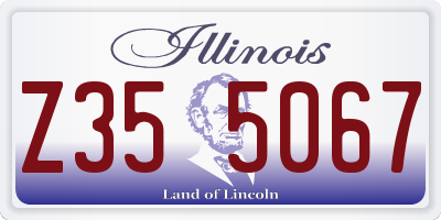 IL license plate Z355067