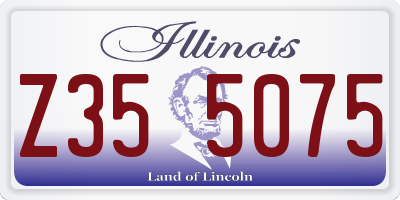 IL license plate Z355075