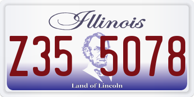 IL license plate Z355078