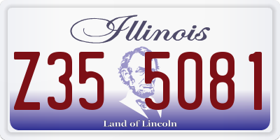 IL license plate Z355081