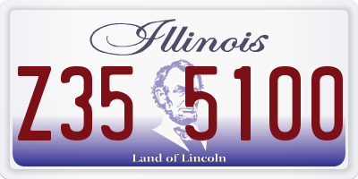 IL license plate Z355100