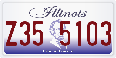 IL license plate Z355103