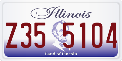 IL license plate Z355104