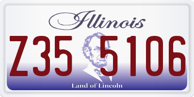 IL license plate Z355106