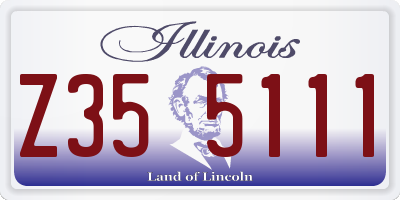 IL license plate Z355111