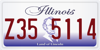 IL license plate Z355114