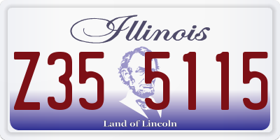 IL license plate Z355115