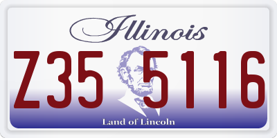 IL license plate Z355116