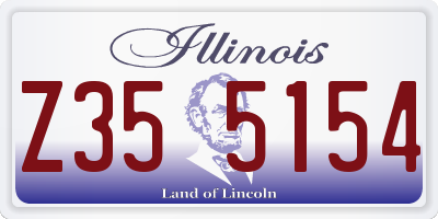 IL license plate Z355154