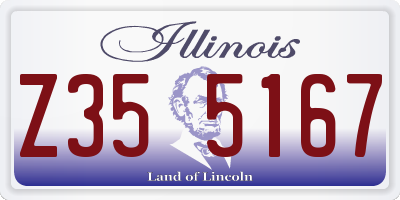 IL license plate Z355167