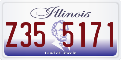 IL license plate Z355171