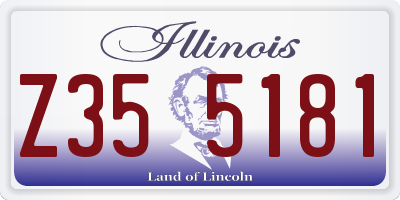 IL license plate Z355181