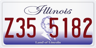 IL license plate Z355182