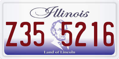 IL license plate Z355216