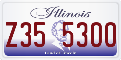 IL license plate Z355300