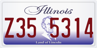 IL license plate Z355314