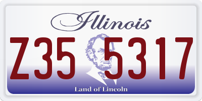 IL license plate Z355317