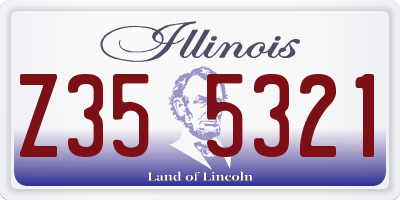 IL license plate Z355321
