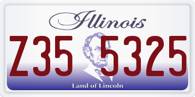 IL license plate Z355325