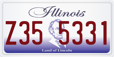 IL license plate Z355331