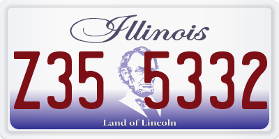 IL license plate Z355332