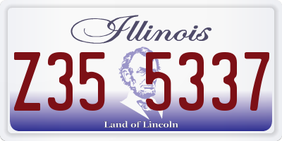IL license plate Z355337