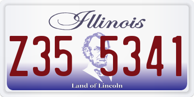 IL license plate Z355341
