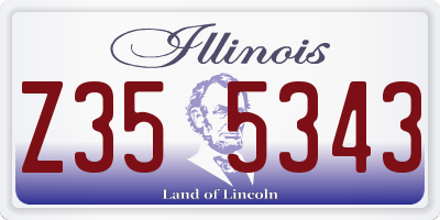 IL license plate Z355343