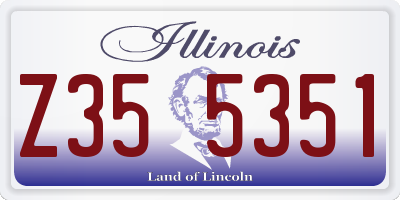 IL license plate Z355351