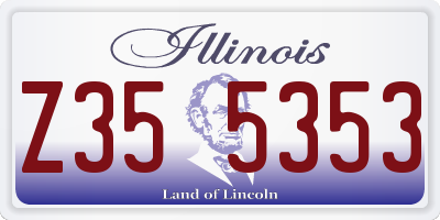 IL license plate Z355353