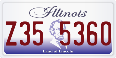 IL license plate Z355360