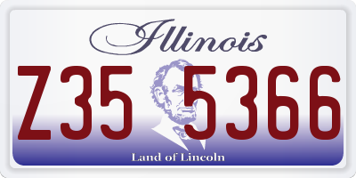 IL license plate Z355366