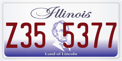 IL license plate Z355377
